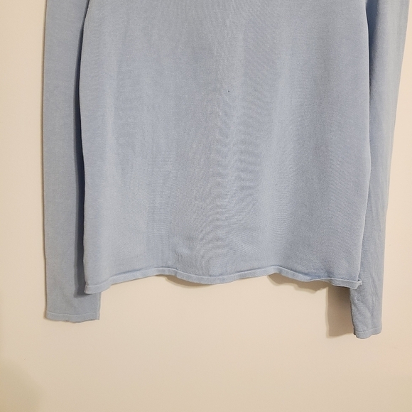 Ann Taylor | Women's Sky Blue Silk Blend Cardigan Sweater (Size Medium) - Picture 11 of 12